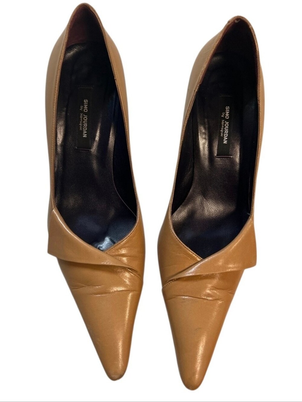 💕Simon Jourdan Pointed-Toe Pumps in Tan - Made In Spain - All Leather 8.5💕